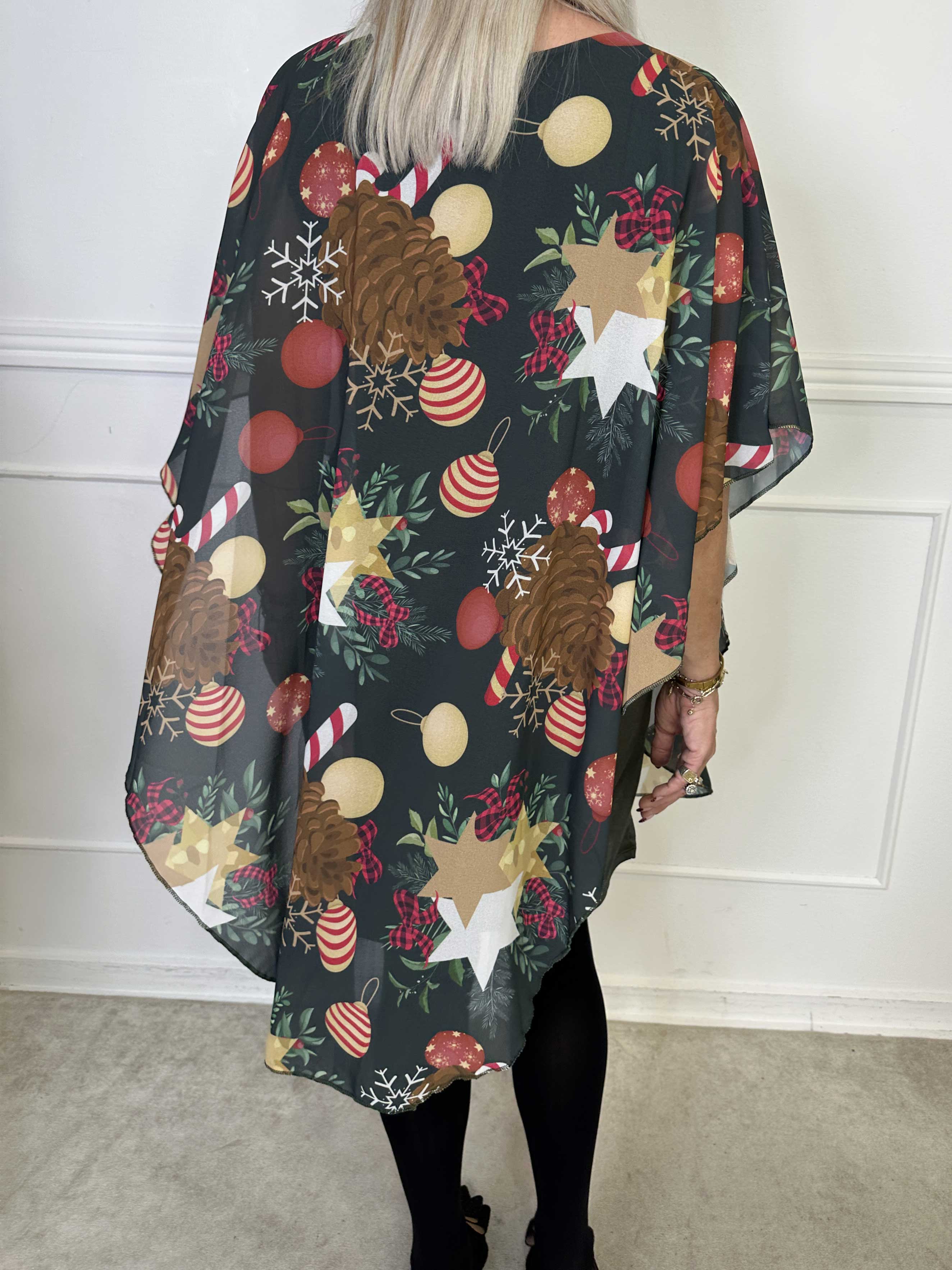 Kenya Pinecone - Tunikaklänning med julmotiv på chiffonglagret